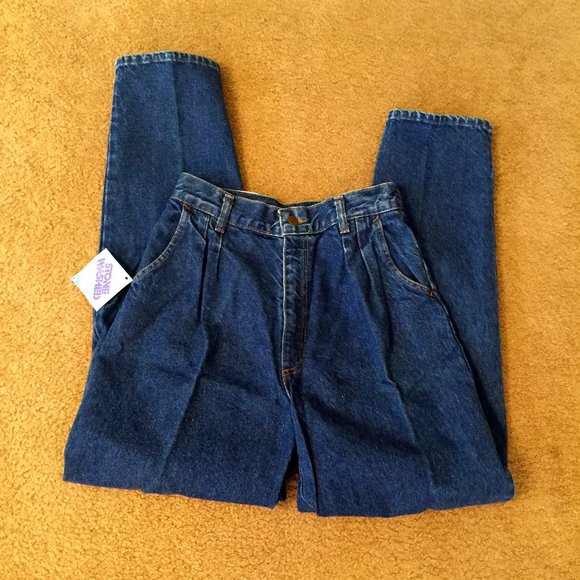 Rare TOUR de FRANCE Vintage JEANS High Waist Stone Washed Baggy New Tags 12 Tall - Picture 4 of 8